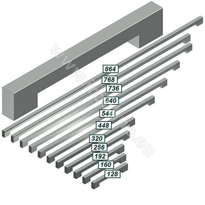 Madlo F800-matný chróm