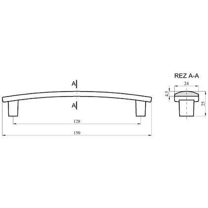 Madlo RR08, matný chróm