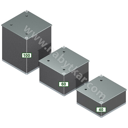 Nábytk.noha 080x080, inox Nábytk.noha 080x080, inox