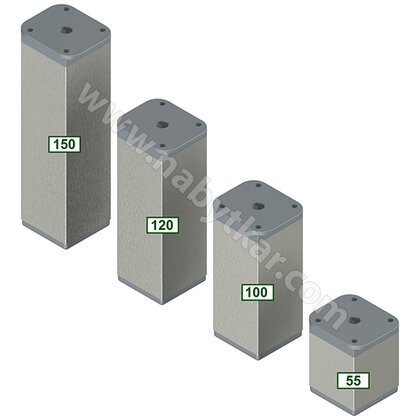 Nábytk. noha NA6 40x40, Inox
