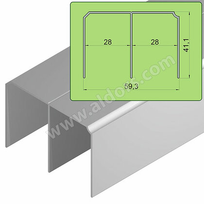 ECO Koľaj vrchná pre 10mm, hliník ECO Koľaj vrchná pre 10mm, hliník