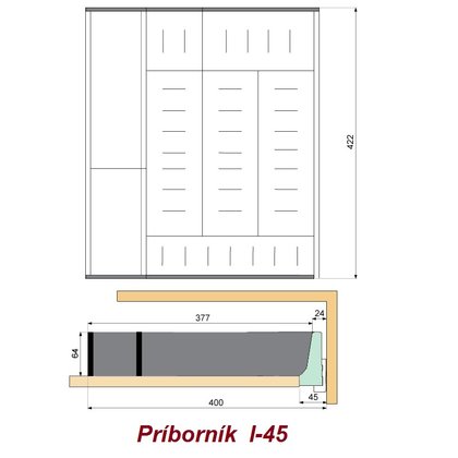 EVO príborník, do EVOboxu hĺbky 450 EVO príborník, do EVOboxu hĺbky 450