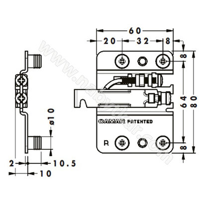 Závesné kovanie pre spodné skrinky ART807