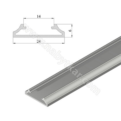 LED PROFIL - 6X24mm , Profil - hliník, 3m (bez krycej lišty)/LC