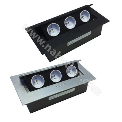 Stolová vyklápacia 3- zásuvka 225x110 mm