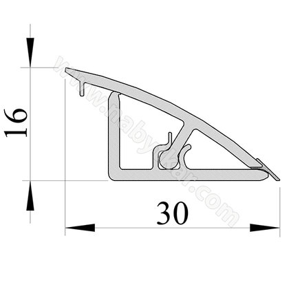 Lišta tesn.na PD WAP 112, 31x18 trojuhol.dl-4,2m inox Lišta tesn.na PD WAP 112, 31x18 trojuhol.dl-4,2m inox