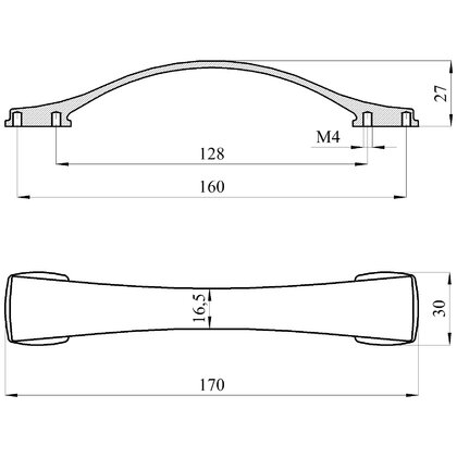 Madlo F410 128 + 160, nerez.../LUX