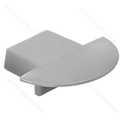 LED PROFIL - Zafrézovatelný- koncovka sivá /CP