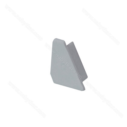 LED PROFIL - 16x13mm Rohový, Profil - hliník, koncovka sivá , ľavá/CP