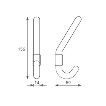 Náb.vešiak velký s krytkou CH080 inox
