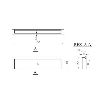 Madlo F049 - 160mm, mat.chróm