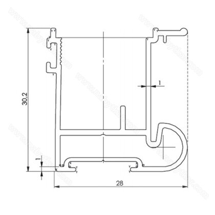 Madlo Rama WIDE (na širokú štetinu 0099) hliník 2,7m/Laguna