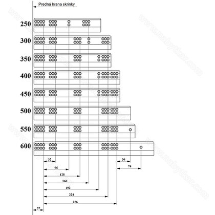Skrytý plnovýsuv pre 18 mm, bez uchytenia 3D Skrytý plnovýsuv pre 18 mm, bez uchytenia 3D