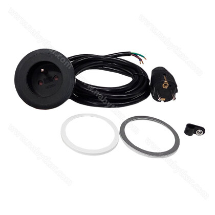 Zásuvková jednotka PIX 1x230V 35° plast/čierna/biela/nerez  Zásuvková jednotka PIX 1x230V 35° plast/čierna/biela/nerez