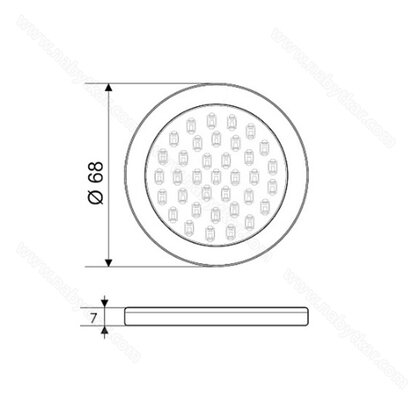 LED bodovka - NO85, 3W bez dotykového vypínača, DC12V, hliník / CP
