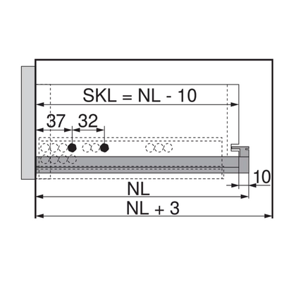 Skrytý pl.766H7000B MOVENTO 700mm, 60kg bez uch.č. s tlmení /Blum