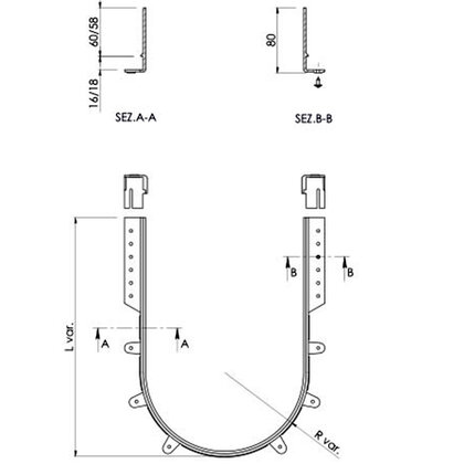 Evo organizér - zásuvková stena na sifón 16 mm /Volpato