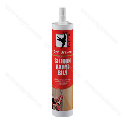 Silikón akrylový tmel 280 ml biely / Den Br. Silikón akrylový tmel 280 ml biely / Den Br.