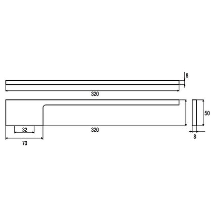 Vešiak VA09-0032-0320 chróm, na uteráky / Gamet
