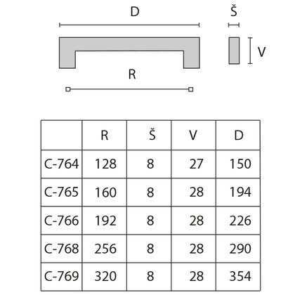Madlo Techno  C, inox