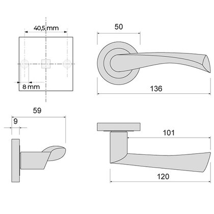 Kľučka KOMETA K-511-01 G8 Kľučka KOMETA K-511-01 G8