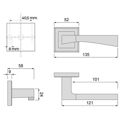 Kľučka VESTA K-361-03 G8/G2 Kľučka VESTA K-361-03 G8/G2
