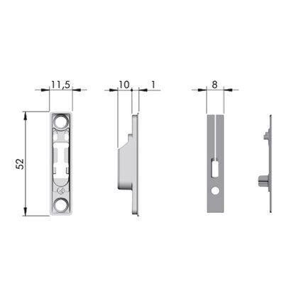 Zapustené uchytenie na dvierka pre sklopný lankový mech. KIARO EASY