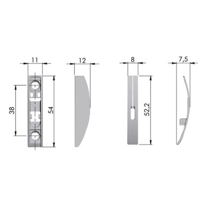 Naložené uchytenie na dvierka pre sklopný lankový mech. KIARO EASY- antracit Naložené uchytenie na dvierka pre sklopný lankový mech. KIARO EASY- antracit