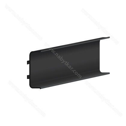 Gripless - Zvislý profil obojstranný čierny Rall 9005 mat. 2,75 m / LC