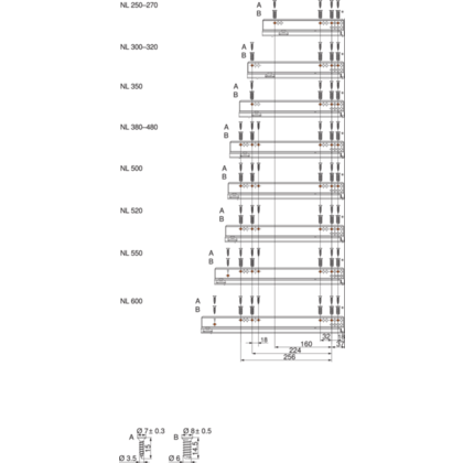 Skrytý pl. MOVENTO 400 mm, TIP-ON BLUMOTION 40 kg bez spojky