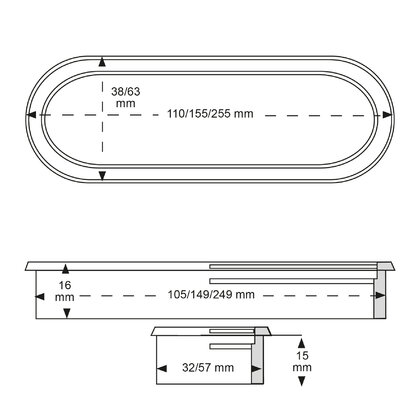 Prechodka kábla  SALSA , inox / SISO Prechodka kábla  SALSA , inox / SISO