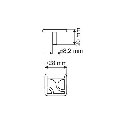 Madlo GR16 patina na mosadzi G5 / Gamet