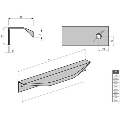 Madlo F520, čierna matná 