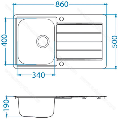 Drez LINE 20 MAXIM, 860x500x190 /alveus