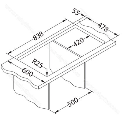 Drez LINE 20 MAXIM, 860x500x190 /alveus