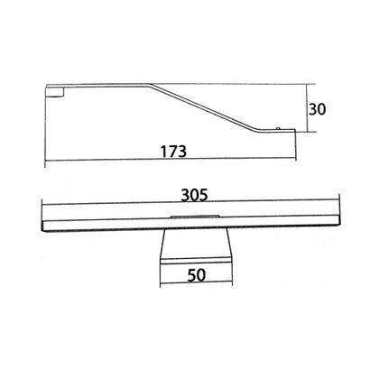 LED stopkové svietidlo - T-350, 4 W, DC12V, biela neutrál, čierme 