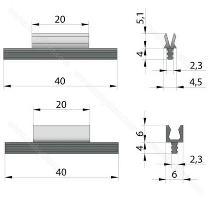 Spojovacia lamela Klipex Miniklick (samec-samica), hnedá