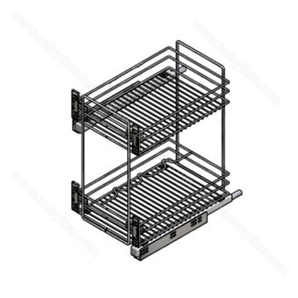 Cargo Quadro spodné uch..skrytý výsuv s tlmením Salice, chróm 