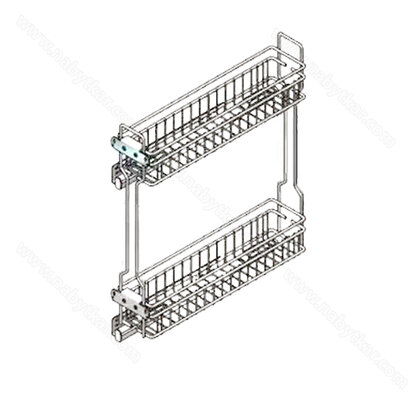 Cargo MINI skrytý plnovýsuv s tlmením Hettich, chróm 