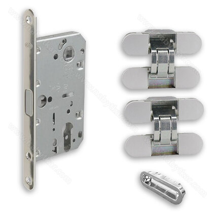 SADA: zámok AGB-FAB-DM50-LM85 - nikel+protikus+2x záves Eclipse bez podložky SADA: zámok AGB-FAB-DM50-LM85 - nikel+protikus+2x záves Eclipse bez podložky