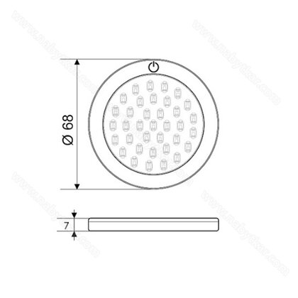 LED bodovka - NO85, 3W s dotykovým vypínačom, DC12V, hliník / CP LED bodovka - NO85, 3W s dotykovým vypínačom, DC12V, hliník / CP