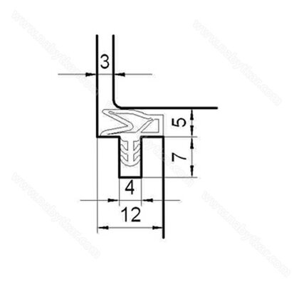 Interiérové tesnenie S-6577-PVC-bezfalcové