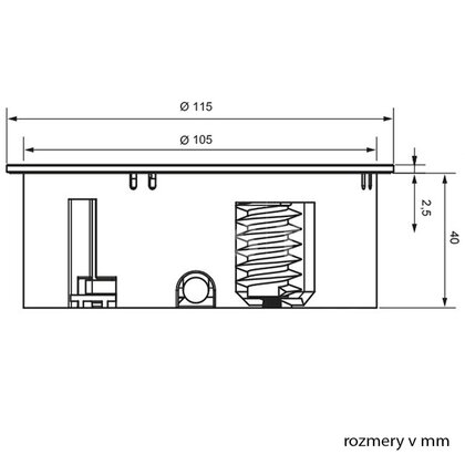 Stolová otočná zásuvka TWIST 2Z 2x230V 2,0m kábel