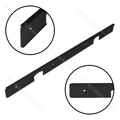 LPD QUATRO 2obl. 38x600-R4.5, Rohova ČIERNA LPD QUATRO 2obl. 38x600-R4.5, Rohova ČIERNA