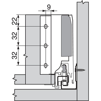 Antaro bočnice 378K5002SA,500 mm,  šedé / Blum 