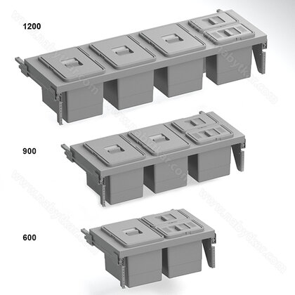 Odpadkový kôš 700B, s tlm. a uch. sivý / SIGE Odpadkový kôš 700B, s tlm. a uch. sivý / SIGE