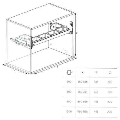 Výs. polica pod drez s plast.miskami 700A, s uch.bočný, Grey- šedá / SIGE Výs. polica pod drez s plast.miskami 700A, s uch.bočný, Grey- šedá / SIGE