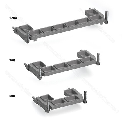 Výs. polica pod drez s plast.miskami 700A, s uch.bočný, Grey- šedá / SIGE Výs. polica pod drez s plast.miskami 700A, s uch.bočný, Grey- šedá / SIGE