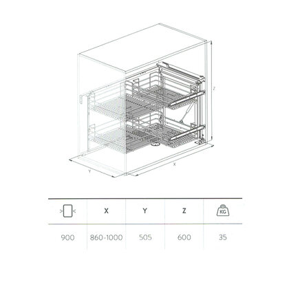 Cargo Rohový predný GREEN LINE 350,s tlmením,860x500x600/850 mm, Antracit / SIGE Cargo Rohový predný GREEN LINE 350,s tlmením,860x500x600/850 mm, Antracit / SIGE