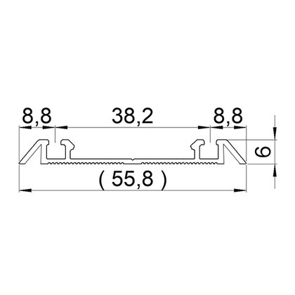 LUX Koľaj spodná, REVERSE-M18, hliník